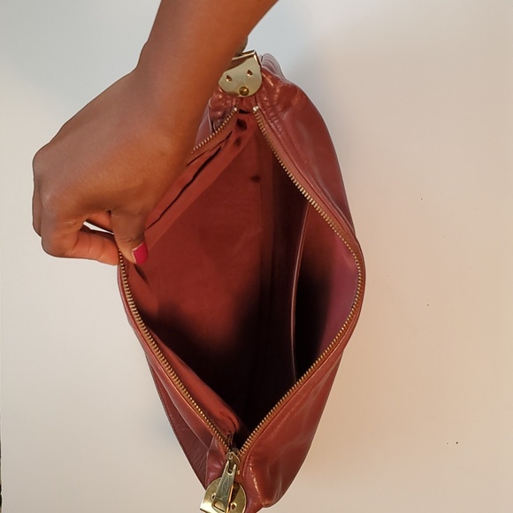 Vintage Red Leather Satchel Handbag - Picture 3 of 7